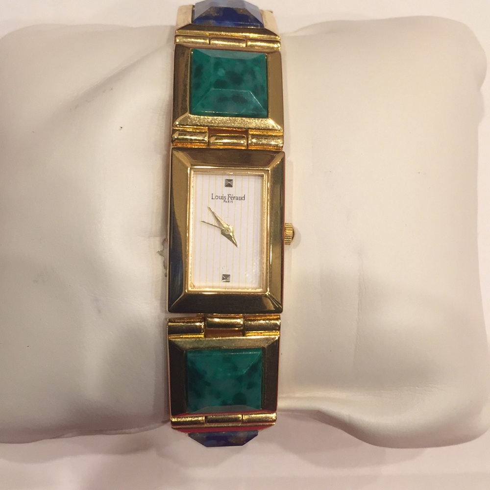 Gold Louis Feraud Watch with Special Stones